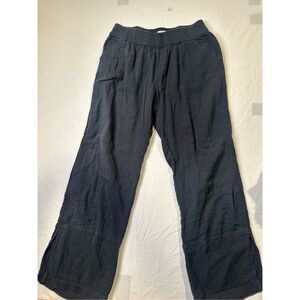 Pact women’s double gauze cotton black pants, size large